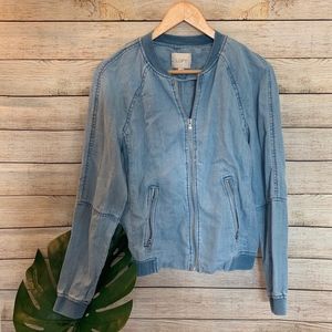 Loft Denim Bomber Jacket